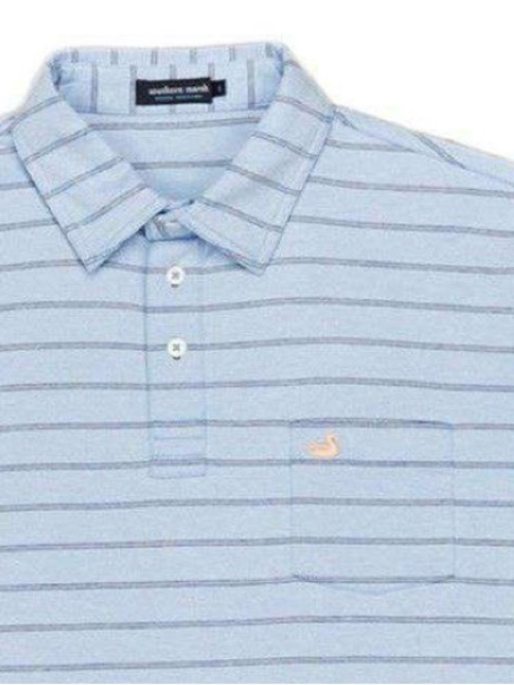 Southern Marsh Harrington Stripes Performance Polo in Blue and Navy, EUC!! Large